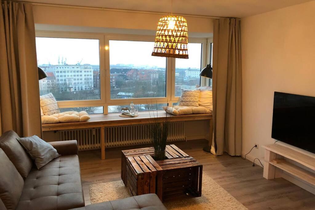 Yachtpanorama Weser Und Yachthafenblick 1 Zi 7Og Bremerhaven Bagian luar foto