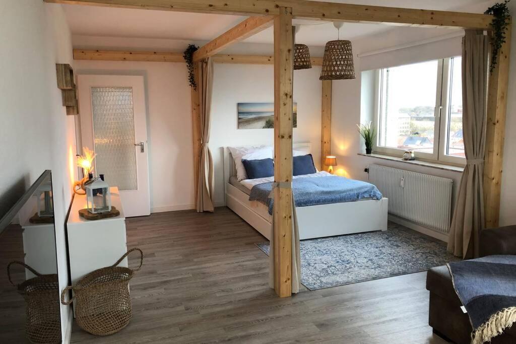 Yachtpanorama Weser Und Yachthafenblick 1 Zi 7Og Bremerhaven Bagian luar foto
